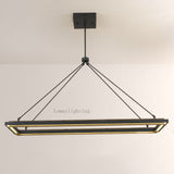 Spere Rectangular Chandelier 62"