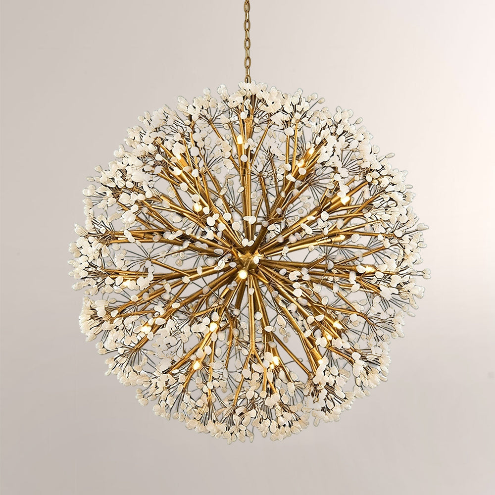 Sphera 30-Light Stone Quartz Chandelier