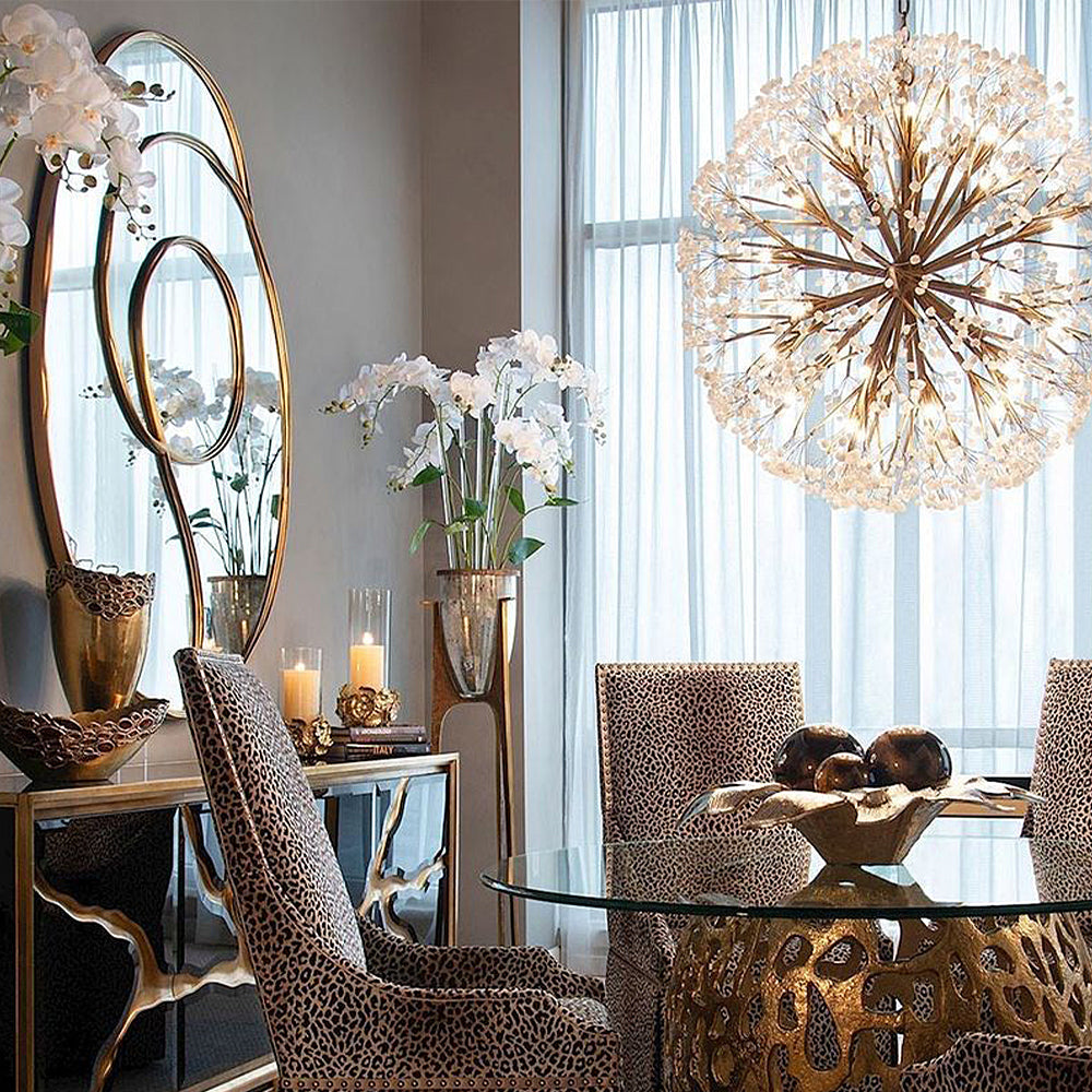Sphera 30-Light Stone Quartz Chandelier