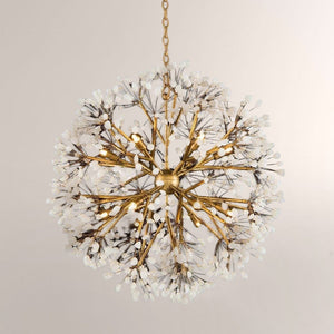 Sphero Twelve-Light Spherical Quartz Chandelier