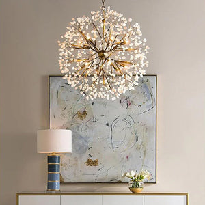 Sphero Twelve-Light Spherical Quartz Chandelier