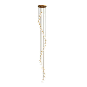 Staircase Chandelier Ideas Art Ceramic Flower Ceiling Light