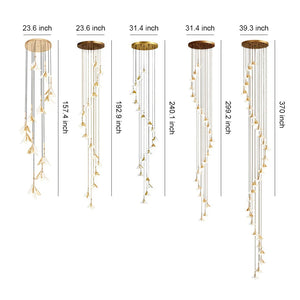 Staircase Chandelier Ideas Art Ceramic Flower Ceiling Light