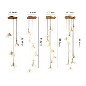 Staircase Chandelier Ideas Art Ceramic Flower Ceiling Light