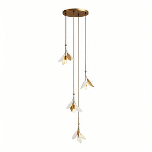 Staircase Chandelier Ideas Art Ceramic Flower Ceiling Light