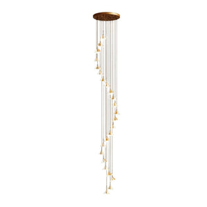 Staircase Chandelier Ideas Art Ceramic Flower Ceiling Light