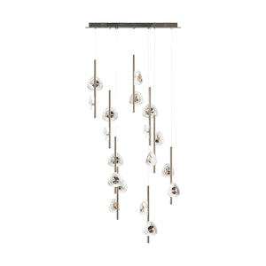 Staircase Crystal Chandelier Modern Aluminum Ceiling Light