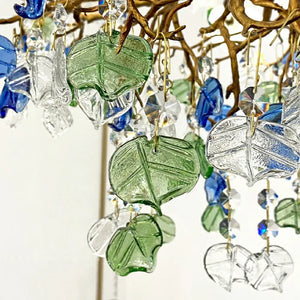 Styla Colored Glaze Flower Crystal Chandelier
