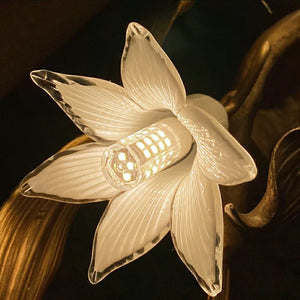 Styla Colored Glaze Flower Crystal Chandelier