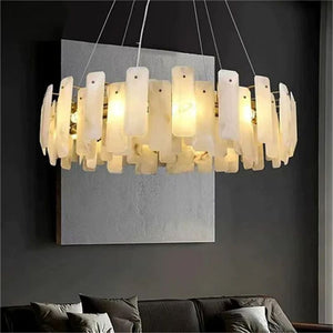 Dien Alabaster Round Chandelier