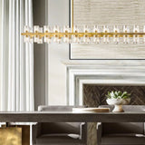 Tara Led Rectangular Chandelier 54"