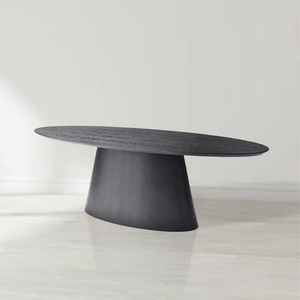 Tavamo Oval Black Oak Dining Table