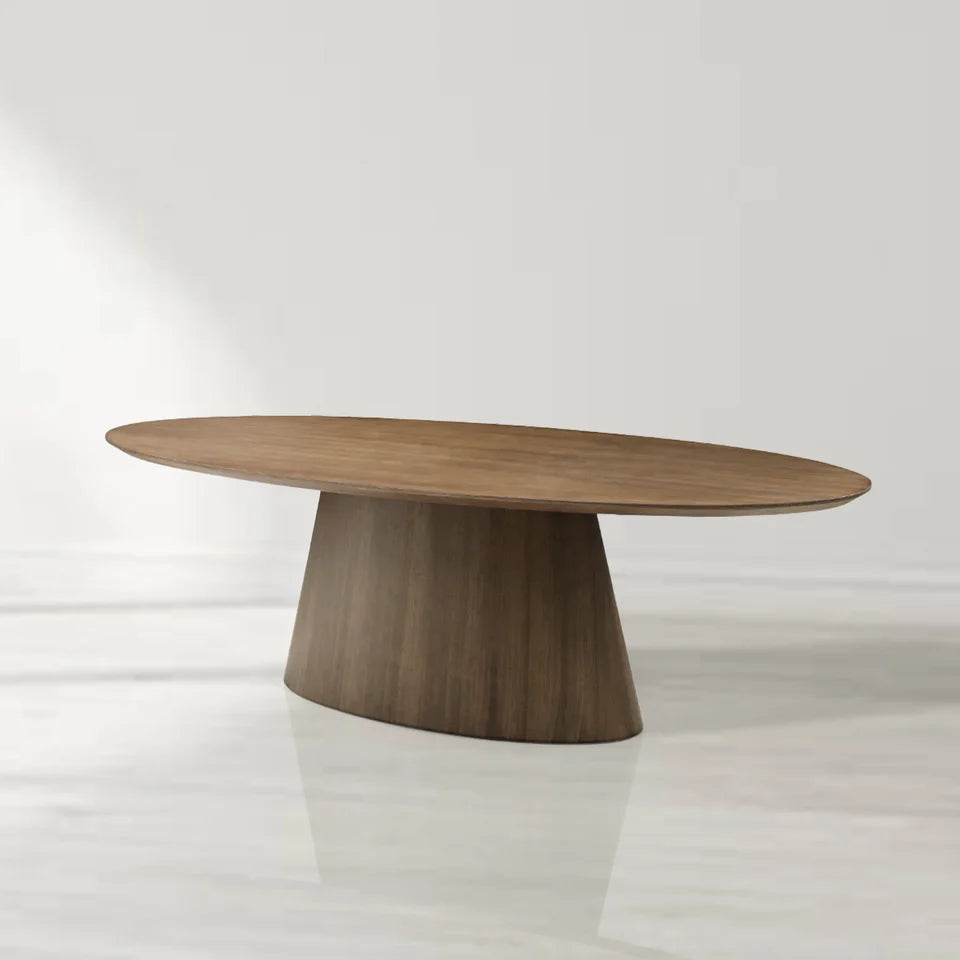 Tavamo Oval Walnut Dining Table