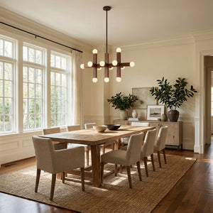 Unison Wood Cross Globe Chandelier