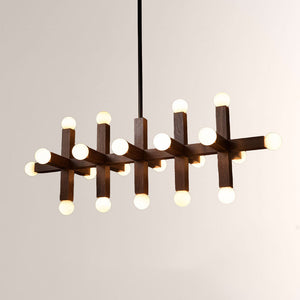 Unison Wood Cross Globe Chandelier