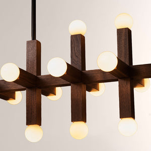 Unison Wood Cross Globe Chandelier