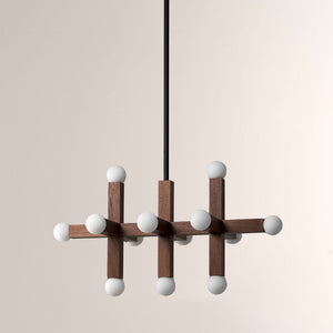 Unison Wood Cross Globe Chandelier