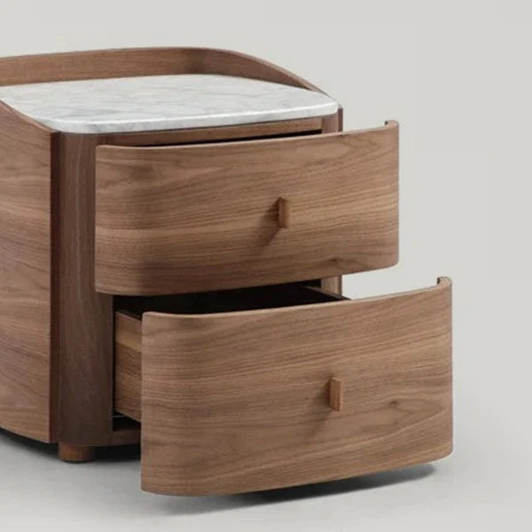 Vertu Walnut Bedside Table