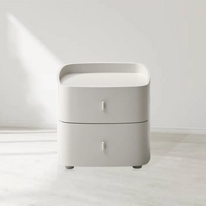 Vertu Matte Beige Bedside Table