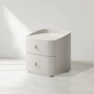 Vertu Matte Beige Bedside Table