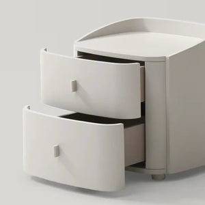 Vertu Matte Beige Bedside Table