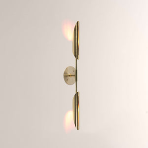 Voyant Dual-Sculpt Brass Wall Sconce