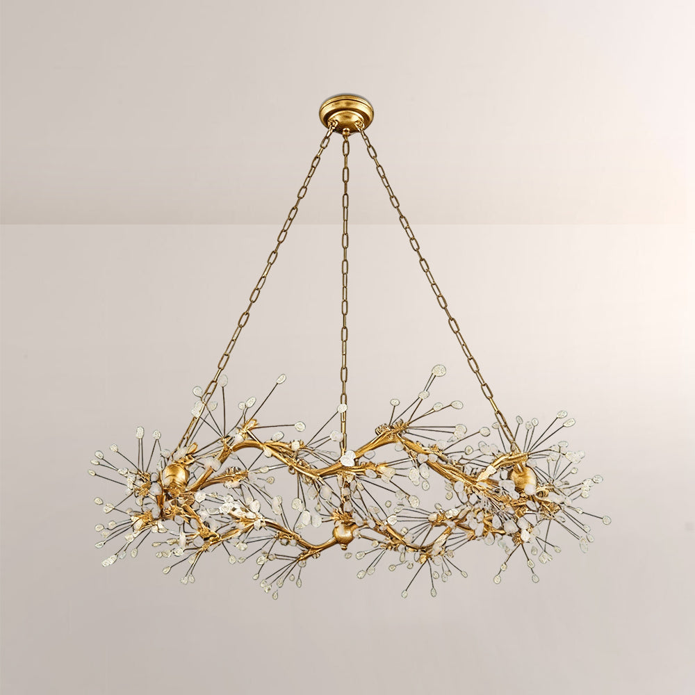 Wavin Twelve-Light Quartz Chandelier