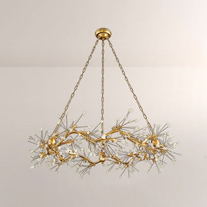 Wavin Twelve-Light Quartz Chandelier