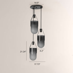 Welden Ombre Glass Cluster Chandelier
