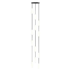 White Long Tube Multi Light Staircase Chandelier