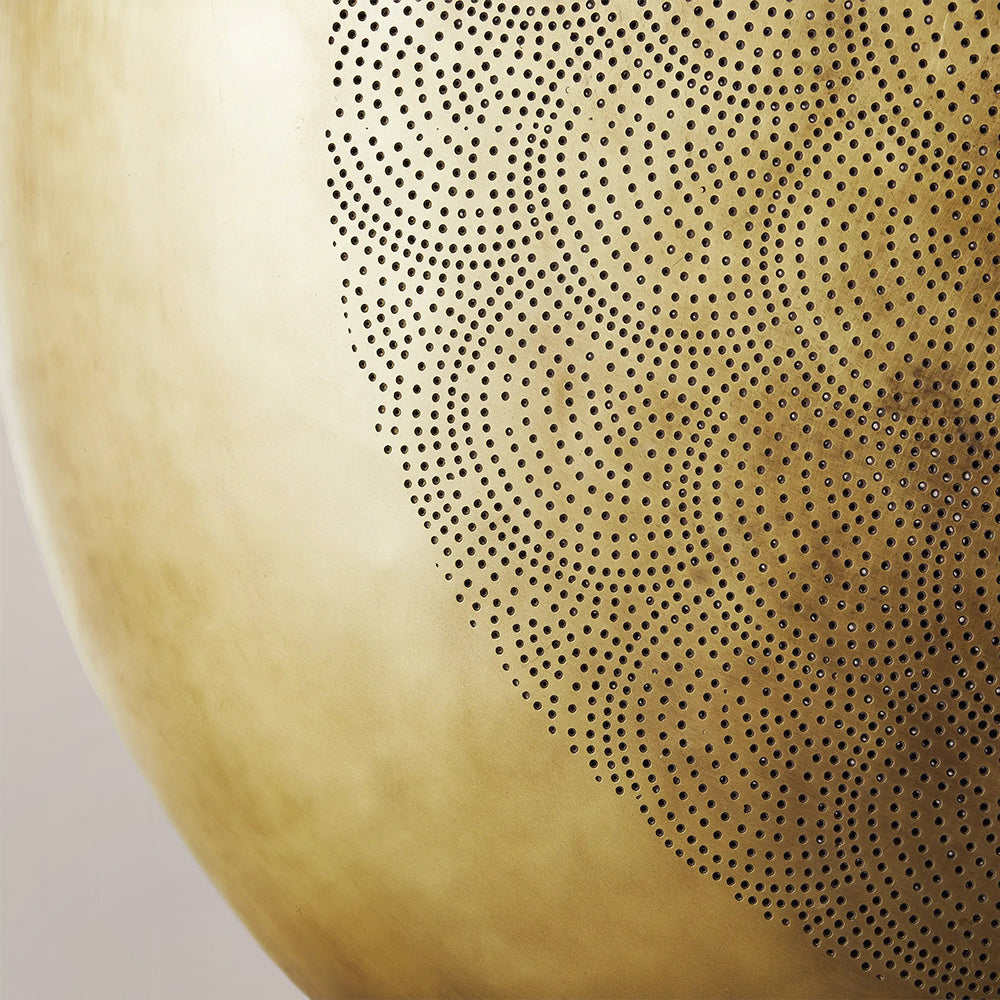 Zari Perforated Brass Orb Pendant