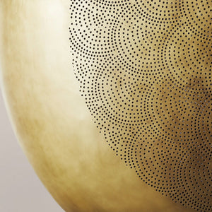 Zari Perforated Brass Orb Pendant