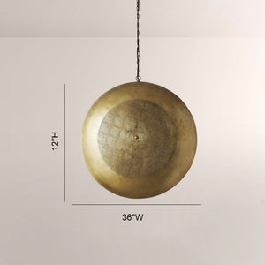 Zari Perforated Brass Orb Pendant