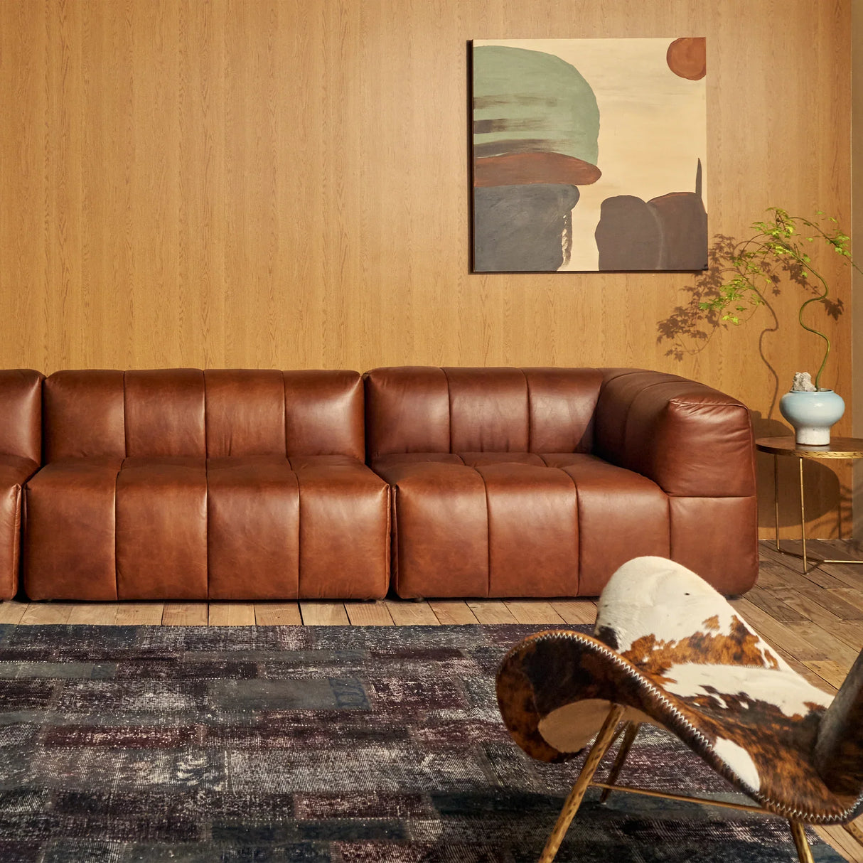 Yosemite Burnished Cognac Sofa 160"W
