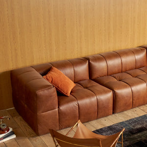 Yosemite Burnished Cognac Sofa 160"W