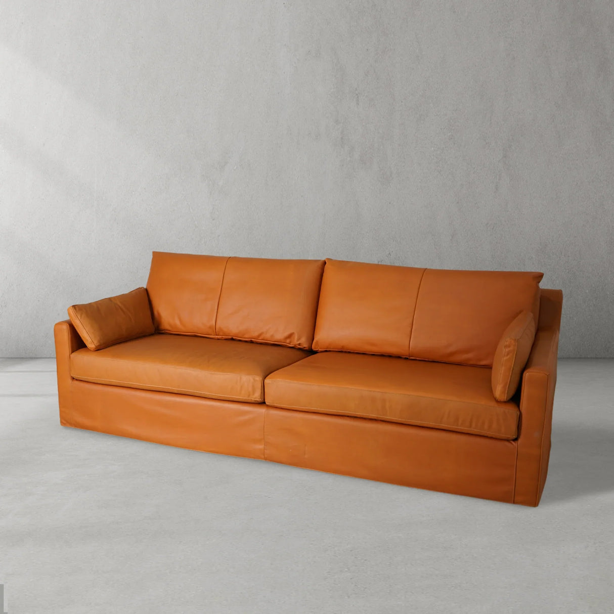 Mercury Warm Cognac Sofa 95"