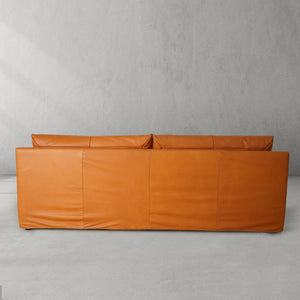 Mercury Warm Cognac Sofa 95"