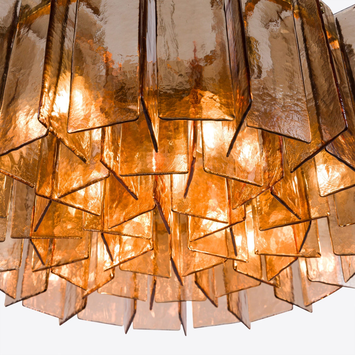 Berlin Chandelier Amber Glass 35" W 47" W