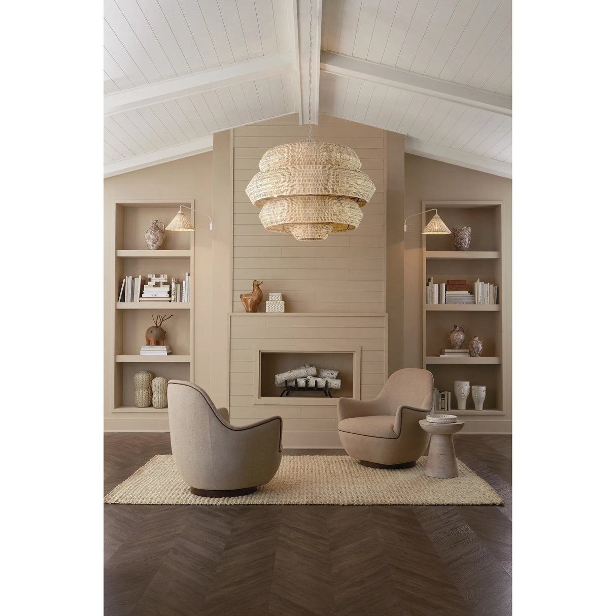 Antibes 3-Tiered Rattan Chandelier