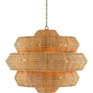 Antibes 3-Tiered Rattan Chandelier