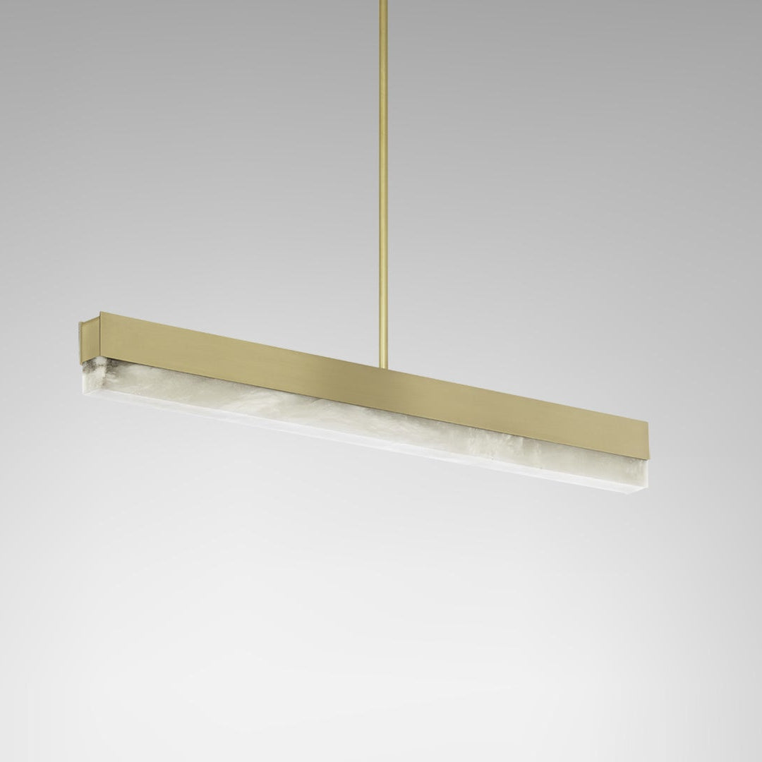Artes Pendant Light - Alabaster, Bronze & Satin Brass