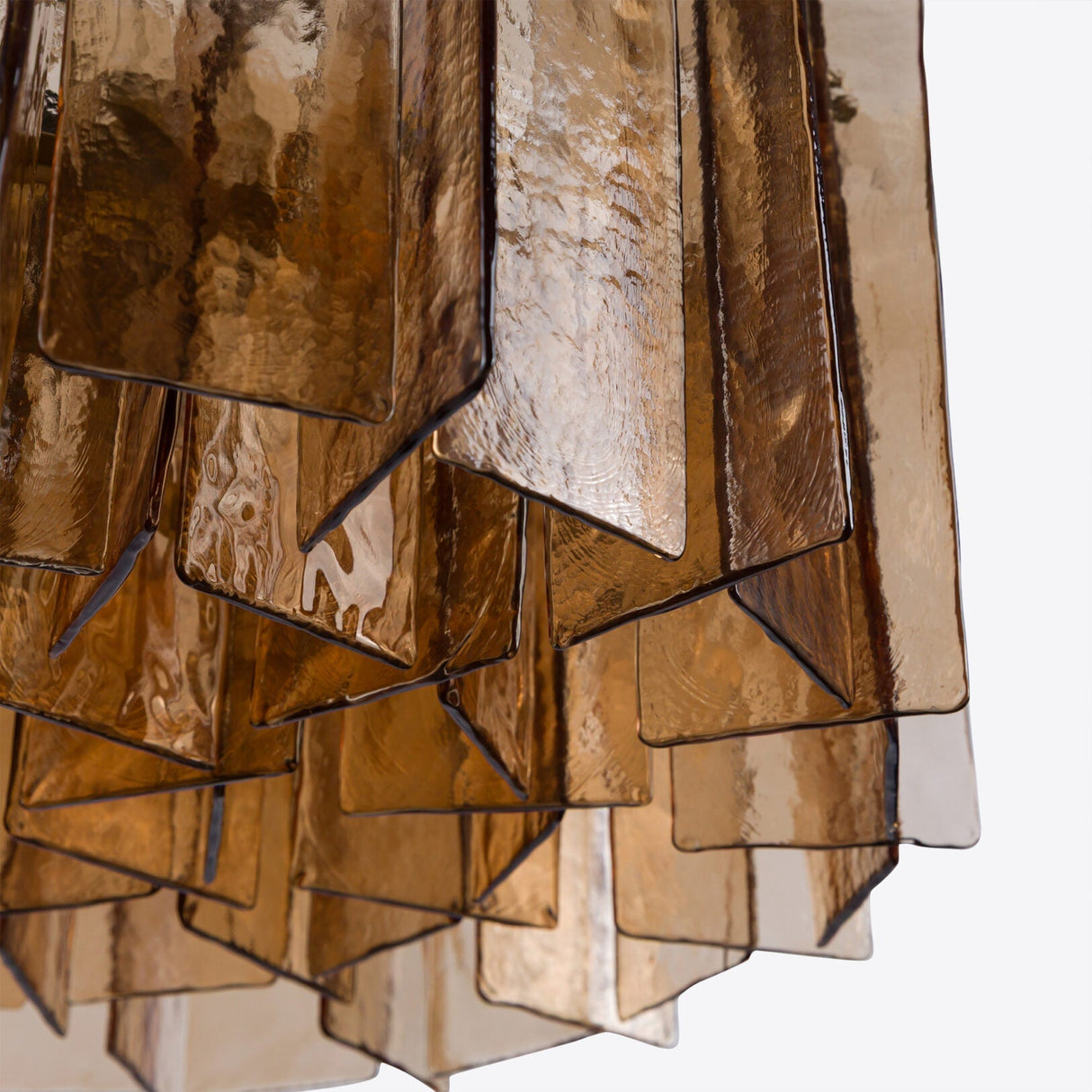 Berlin Chandelier Amber Glass 35" W 47" W