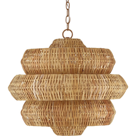 Antibes 3-Tiered Rattan Chandelier