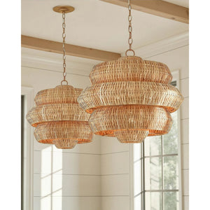 Antibes 3-Tiered Rattan Chandelier