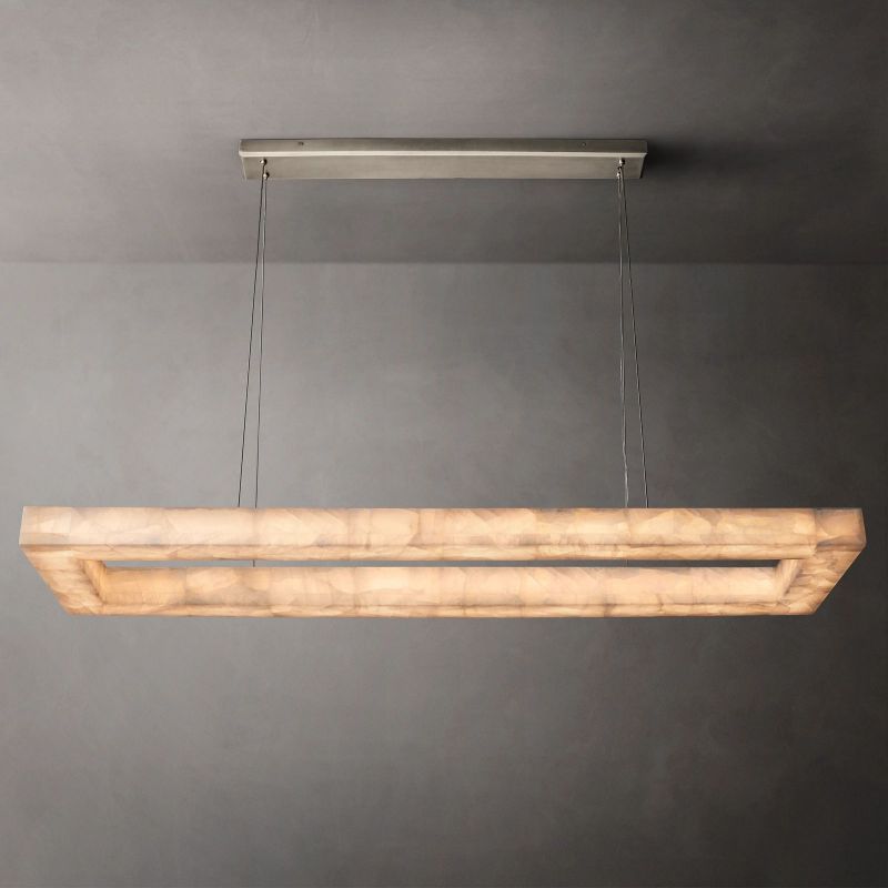 Alabaster Ezreal Rectangular Chandelier 72"