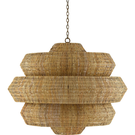 Antibes 3-Tiered Rattan Chandelier