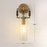 Aisha Rough Tube Glass Cylinder Sconce