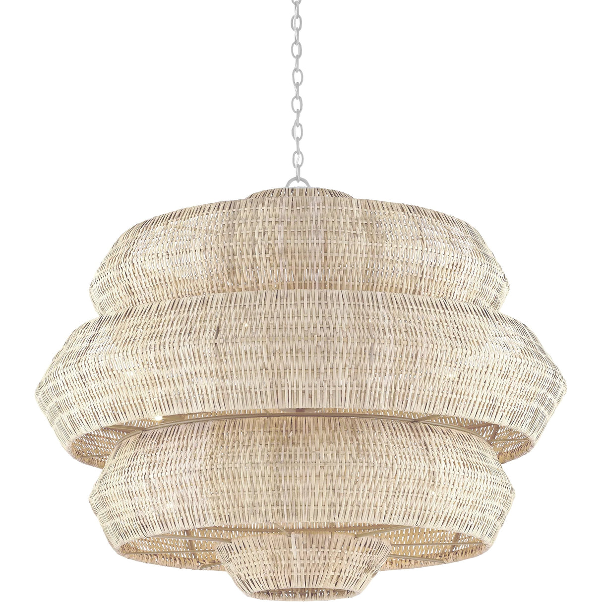 Antibes 3-Tiered Rattan Chandelier