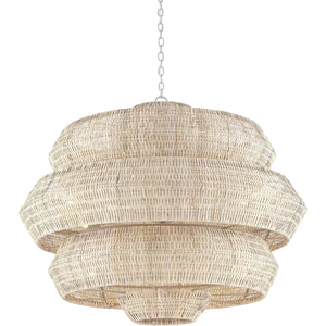 Antibes 3-Tiered Rattan Chandelier