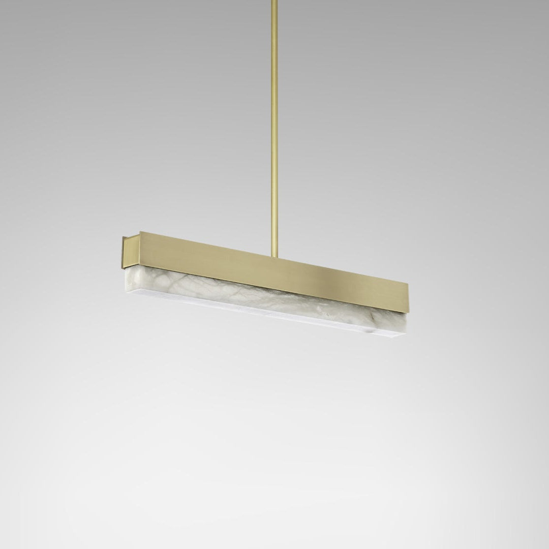 Artes Pendant Light - Alabaster, Bronze & Satin Brass